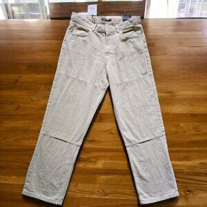 NWT ZARA Straight Fit Tan Denim Pants Size 42 Eur 32 US (see meas)